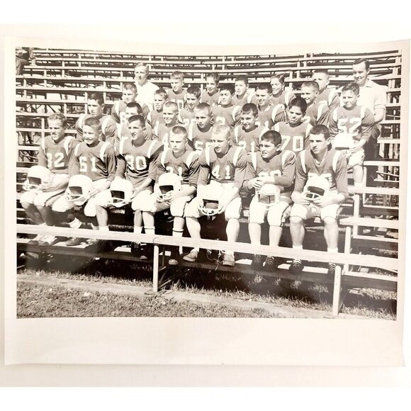 1950s Real Photo Pop Warner League North Football Team Photograph Sports E88R - Picture 2 of 2